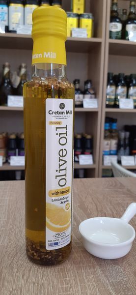 Оливковое масло CRETAN MILL нерафинированное Extra Virgin с лимоном (Греция) 0,25л​