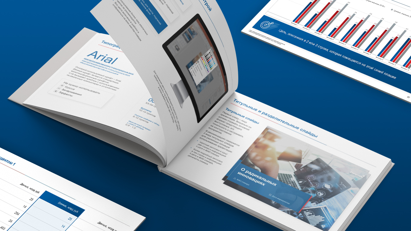 бренд бук с инструкцией по созданию слайдов