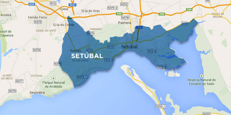 территория города Сетубал Португалия