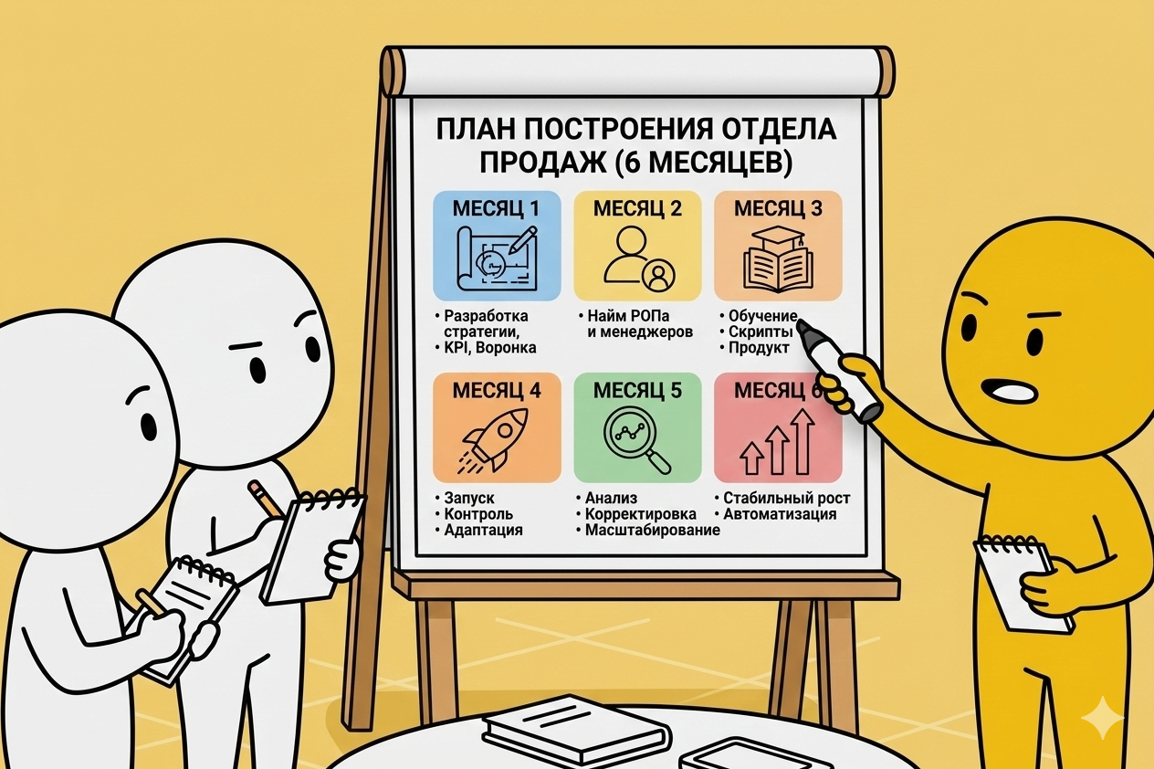 план построения отдела продаж 3 месяца
