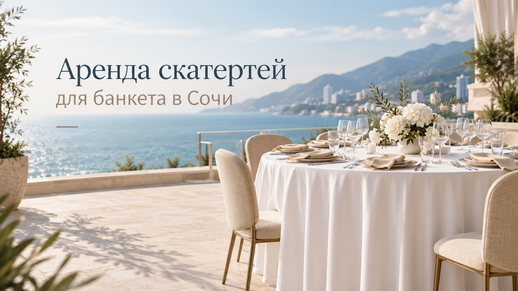 Аренда скатертей в Сочи для банкета