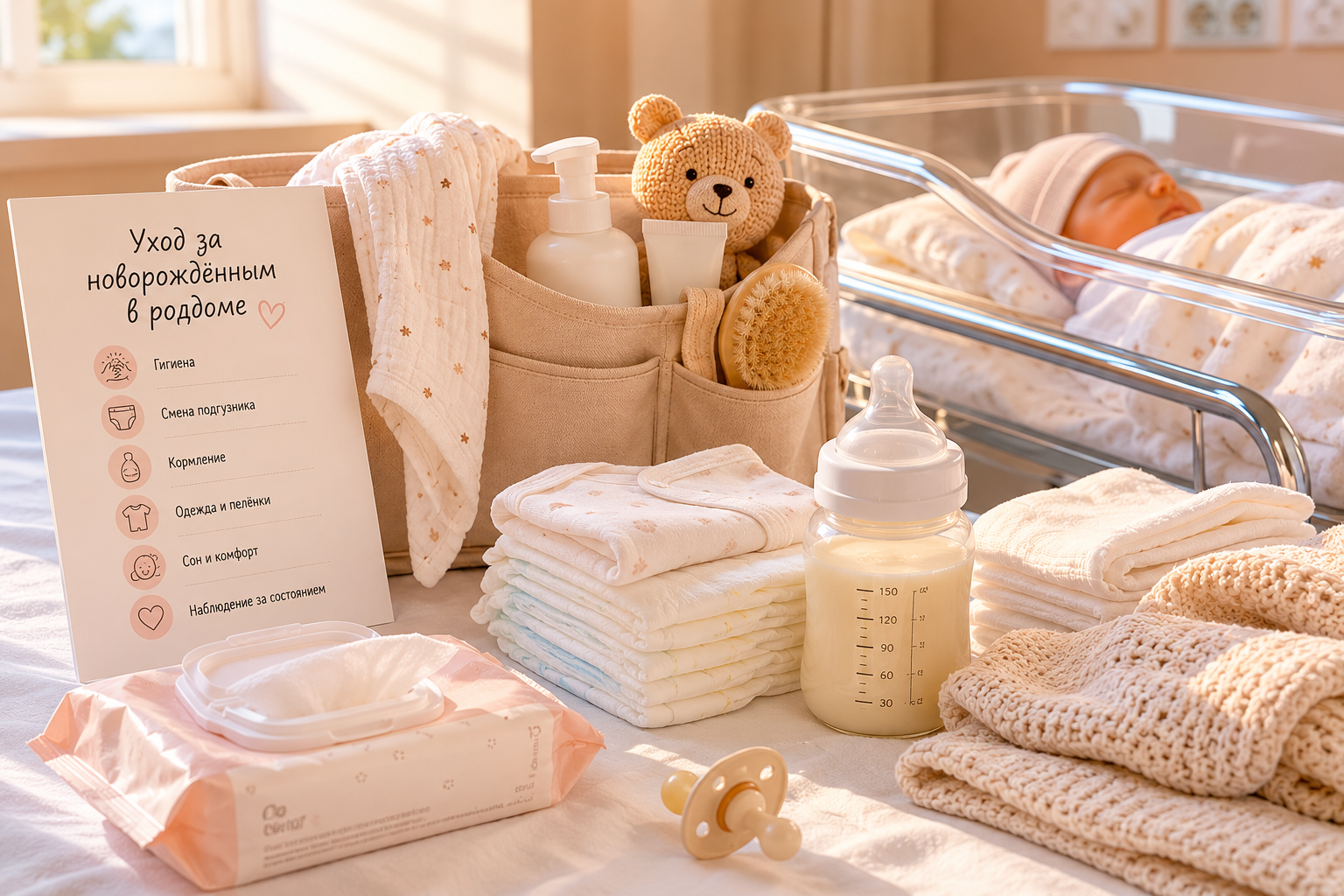 Care for a newborn in a maternity hospital