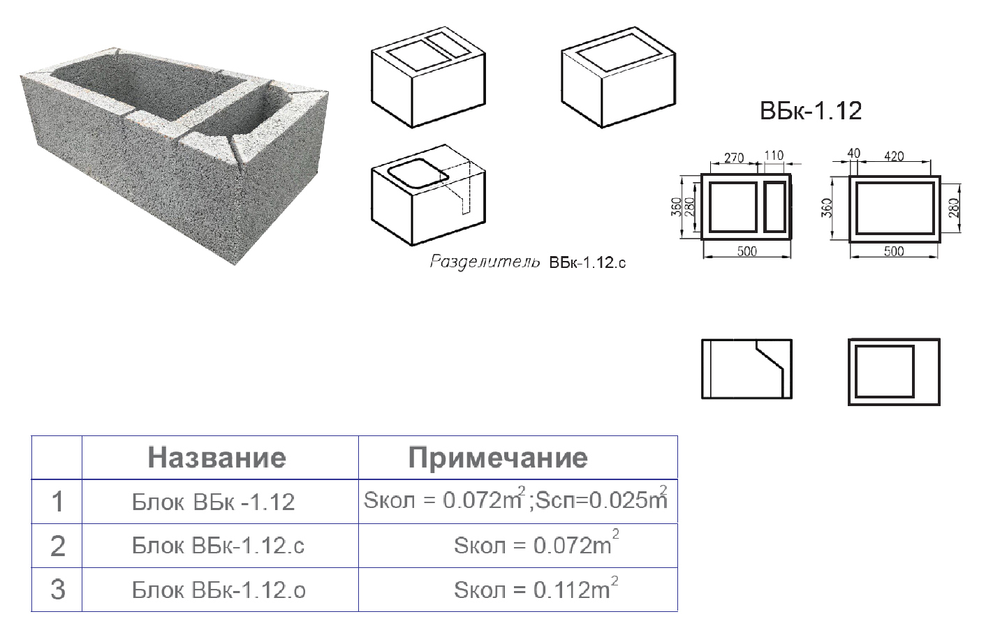 ВБК 400.400.300 блок