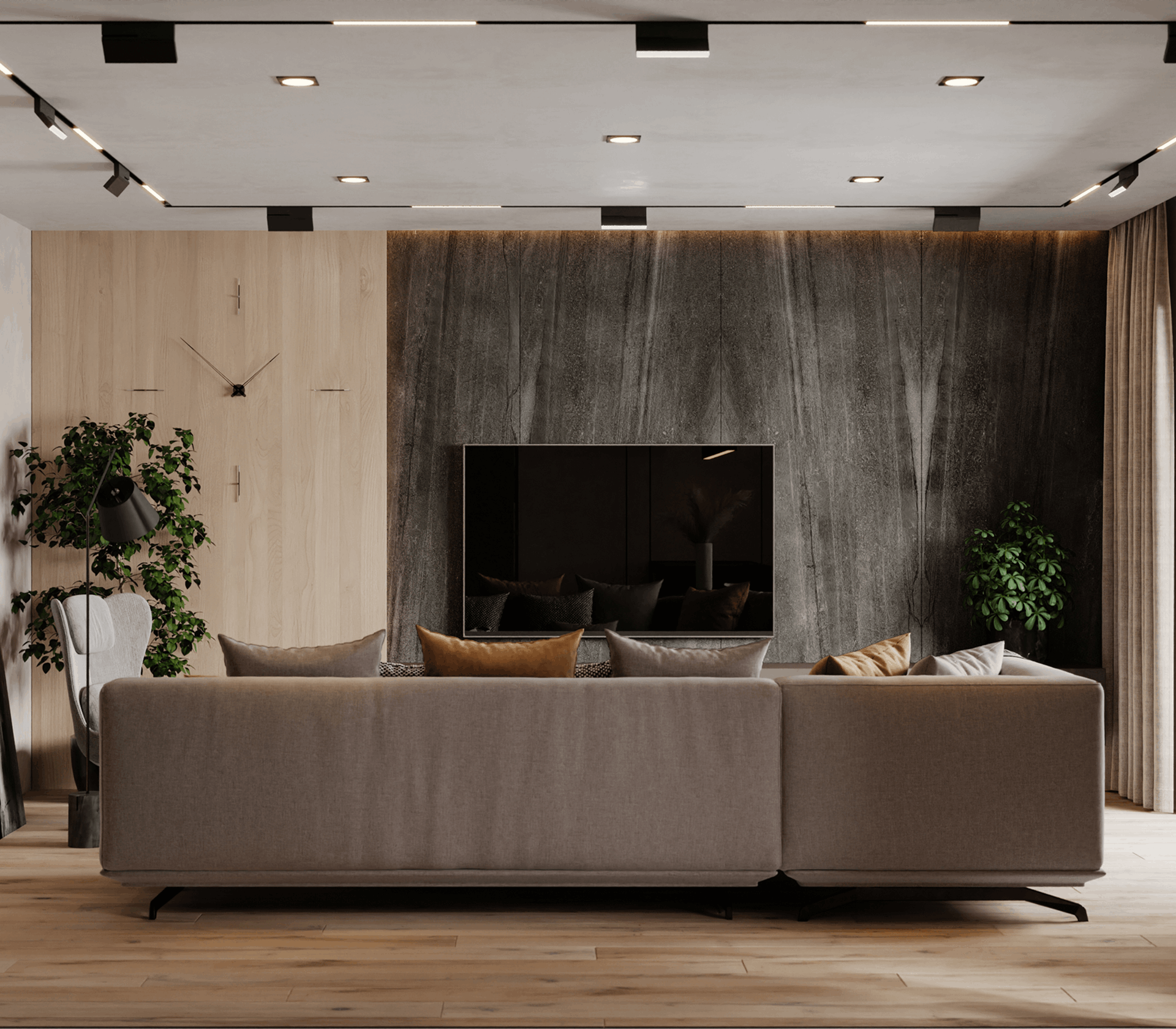 гостиная стиль минимализм фото