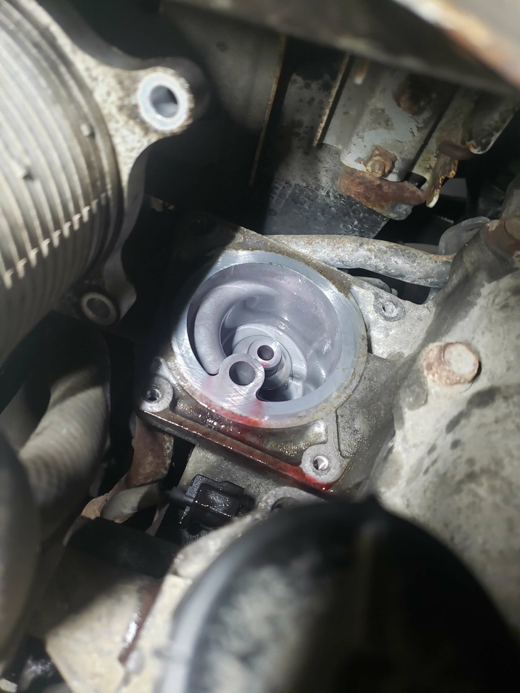 Демонтаж старого фильтра вариатора