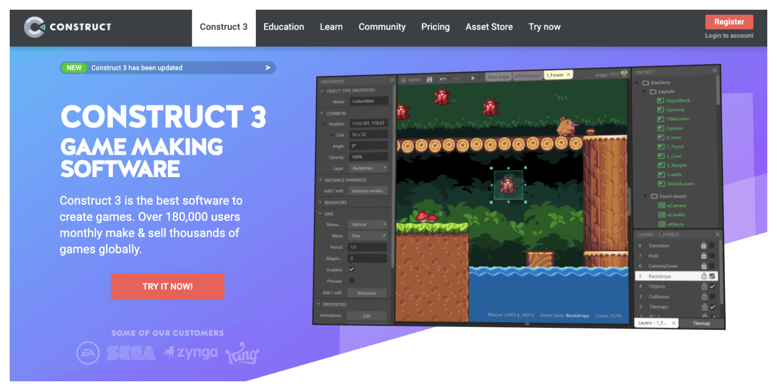 Games Editor - Create Games with Construct 3