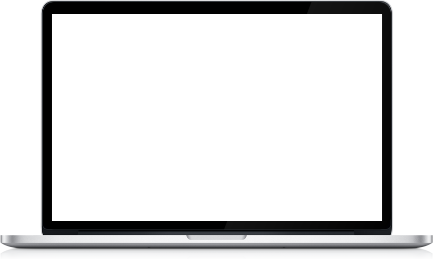 мокап ноутбука на прозрачном фоне с прозрачным дисплеем для воспроизведения видео-роликов