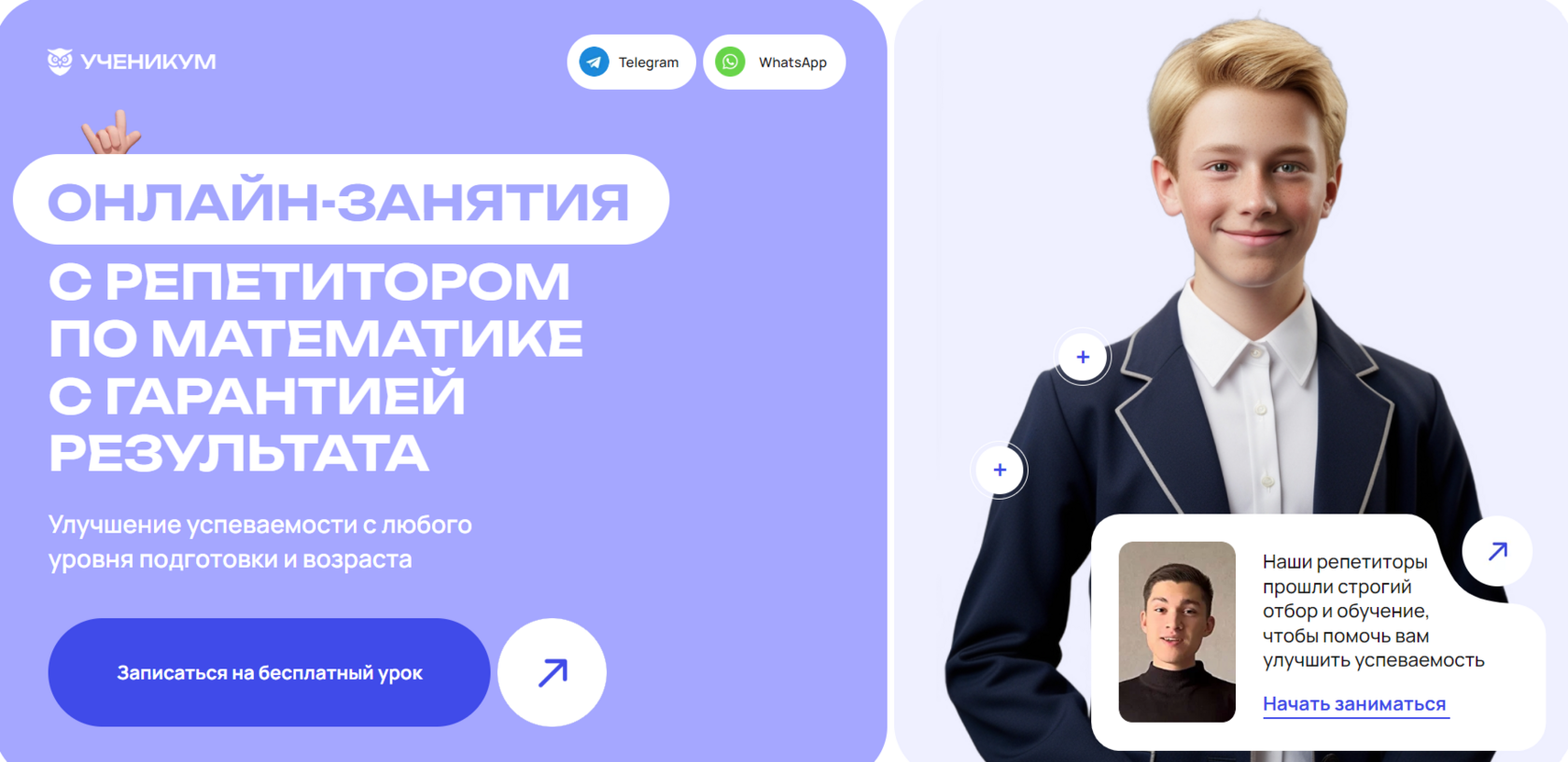 Онлайн-занятия с репетитором по математике с гарантией результата