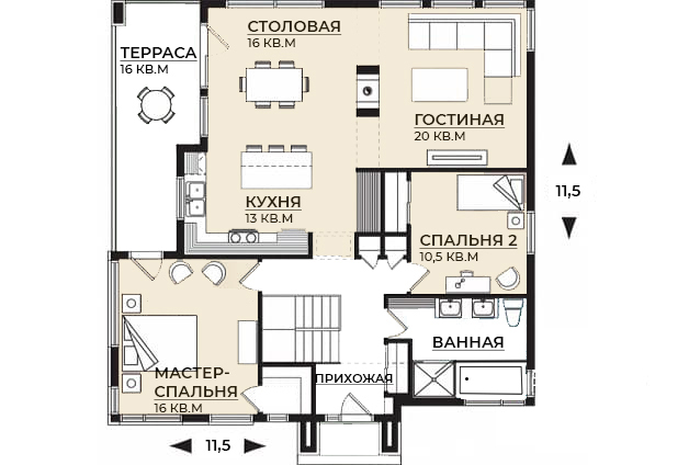 Планировка первого этажа