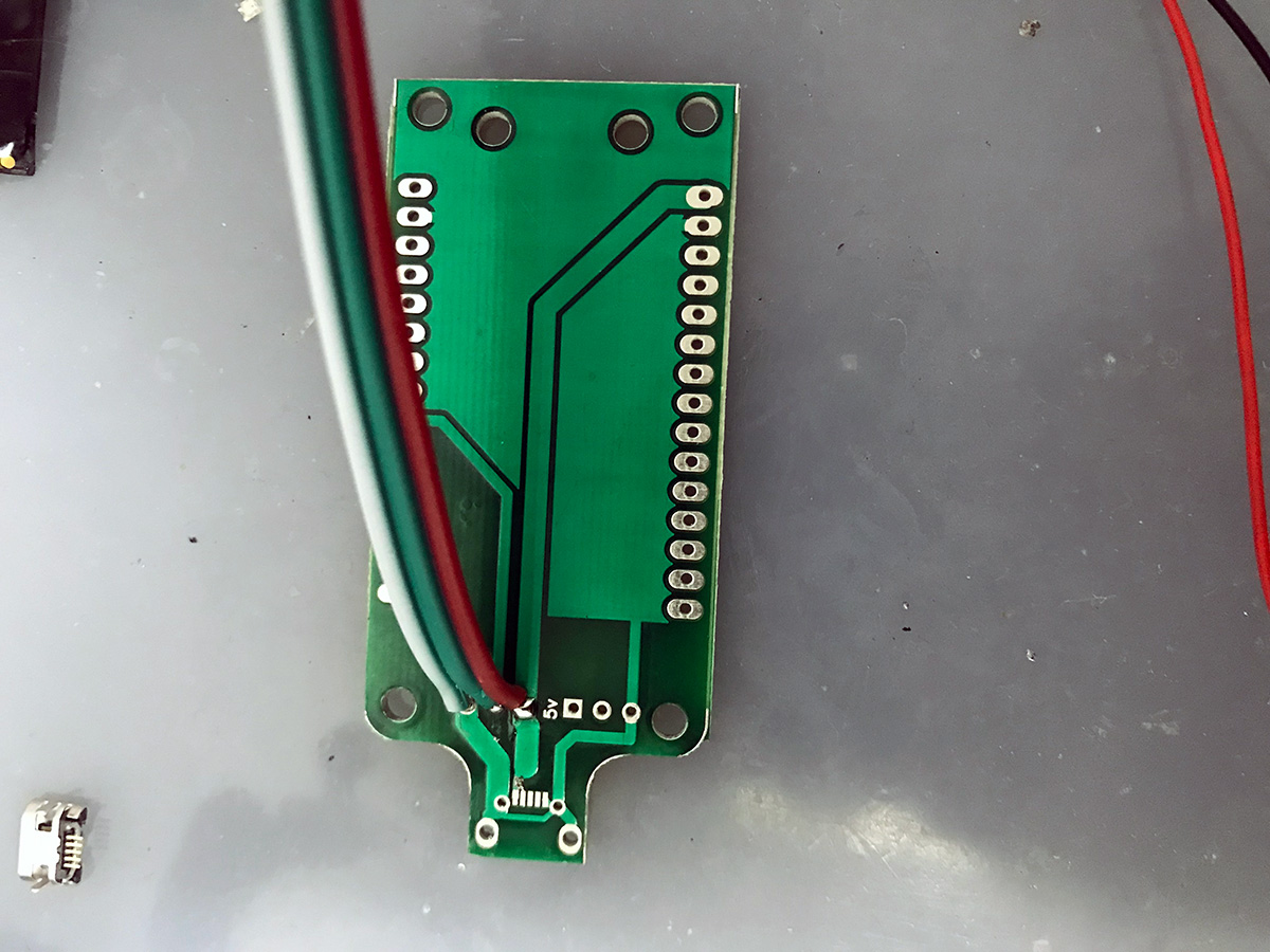 Soldering the strip connector