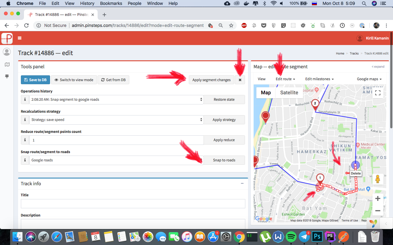 Web route creator