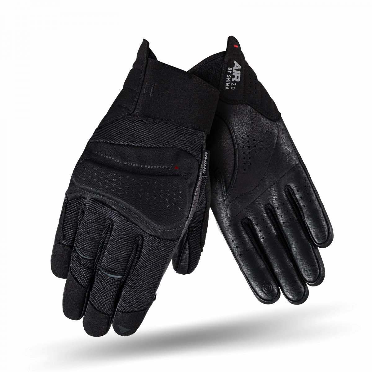 Мужские мотоперчатки SHIMA AIR 2.0 Men Black, чёрный — мотомагазин на Лиговском, 50Ф