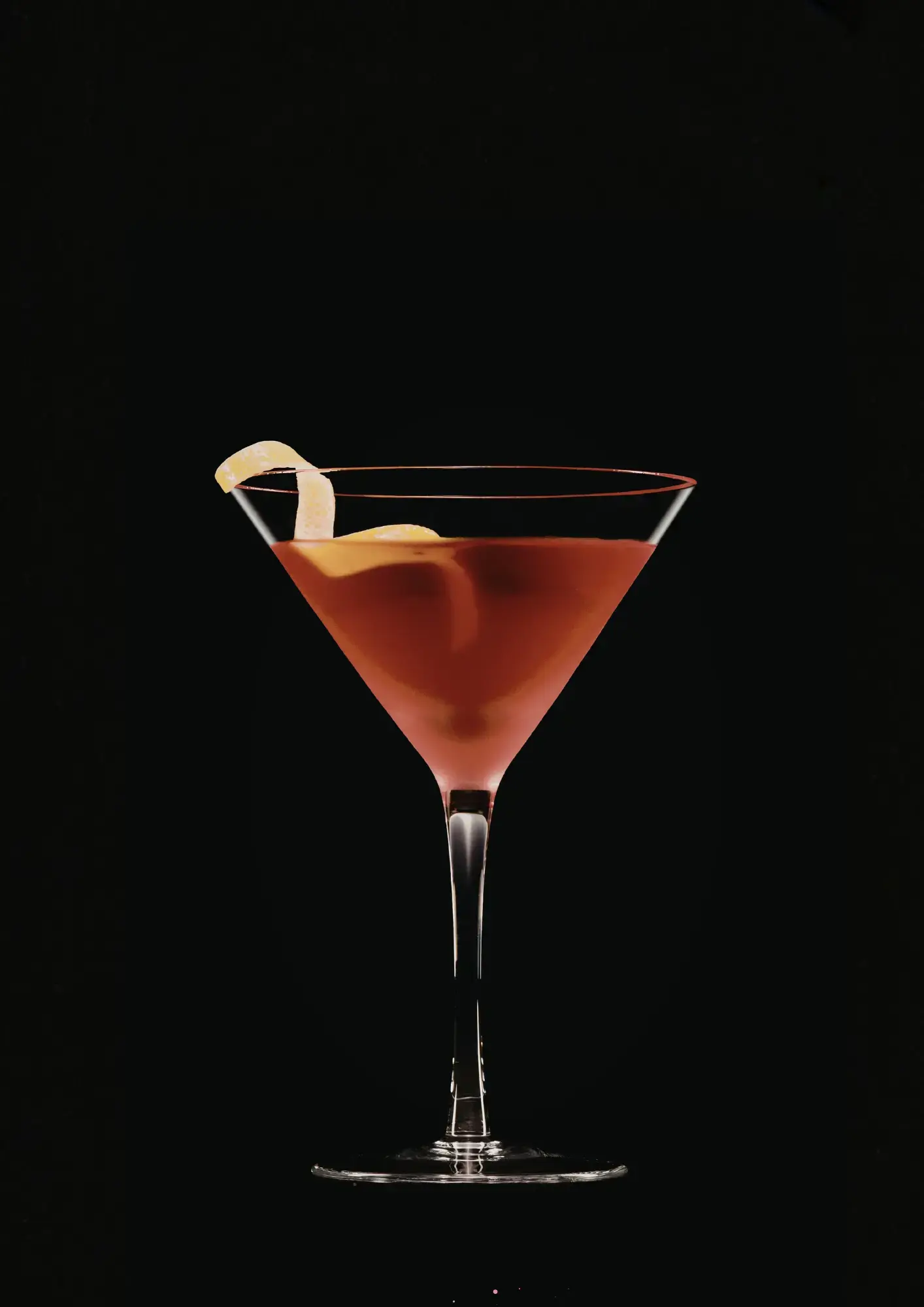 Classic Cosmopolitan cocktail for a romantic shisha date night promotion.