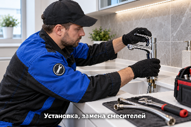 Установка и замена смесителей