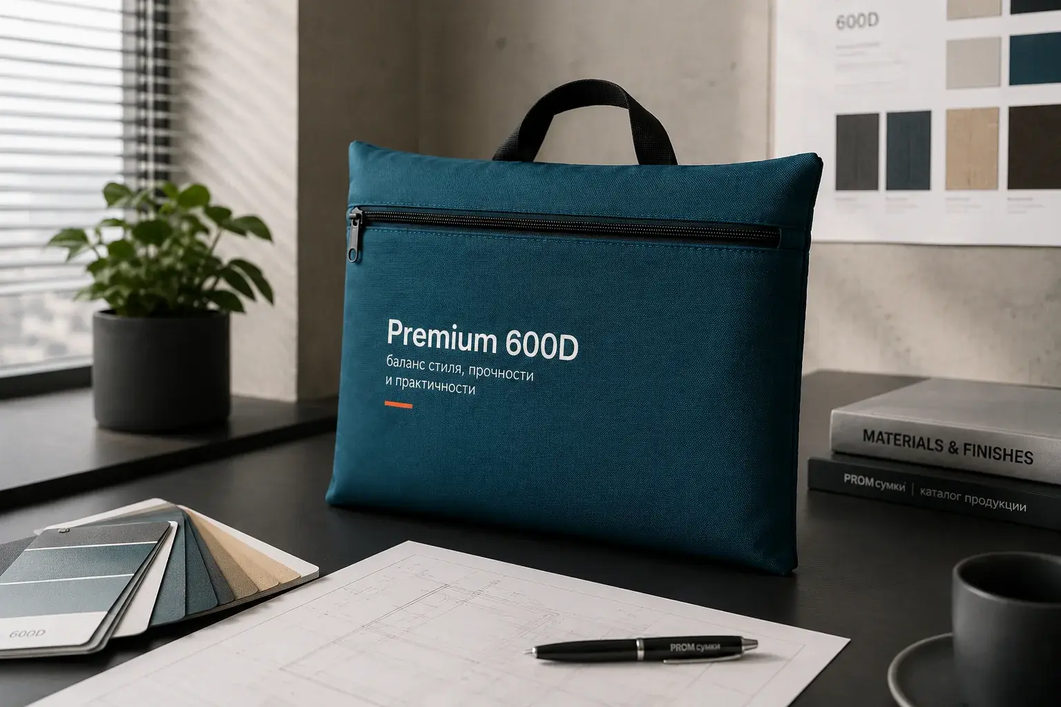 Сумка-папка Premium из плотной ткани Oxford 600D
