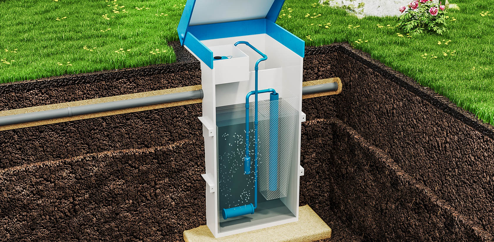 Установка системы автономной канализации