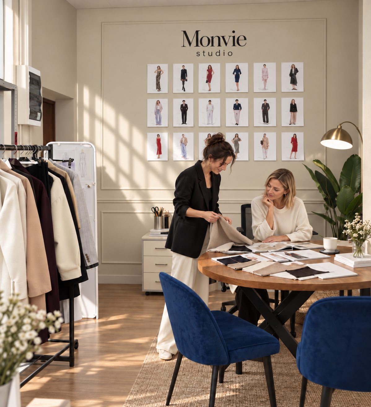 Обсуждение модели и материалов в студии MONVIE