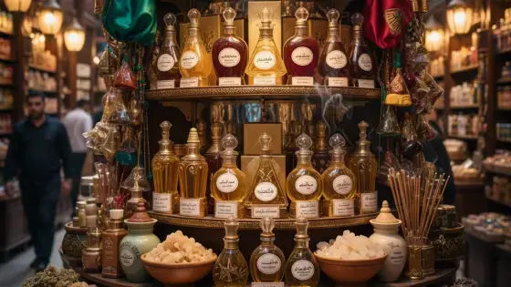Египетские духи и масла на рынке Хан-эль-Халили