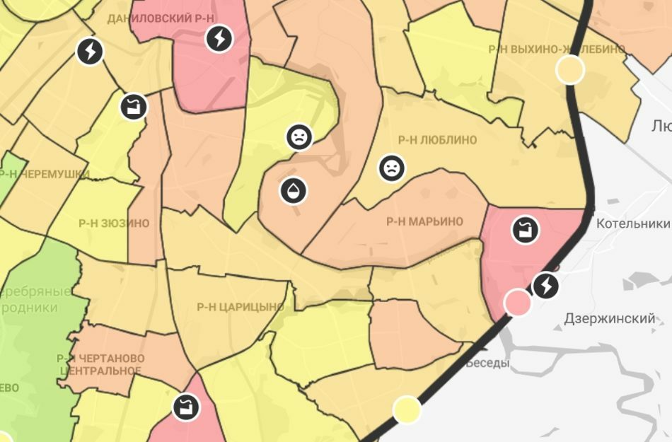 Карта экологии москвы