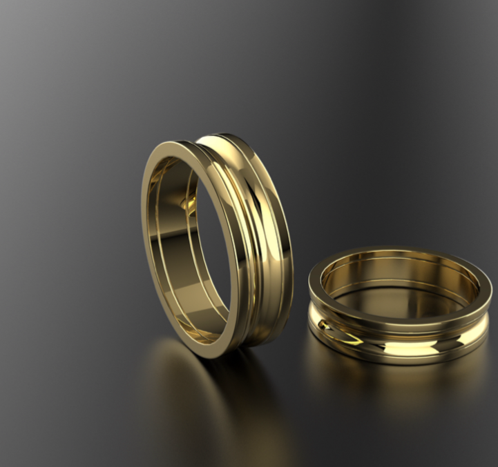 Изготовление дизайнерских свадебных обручальных колец из золота с ...