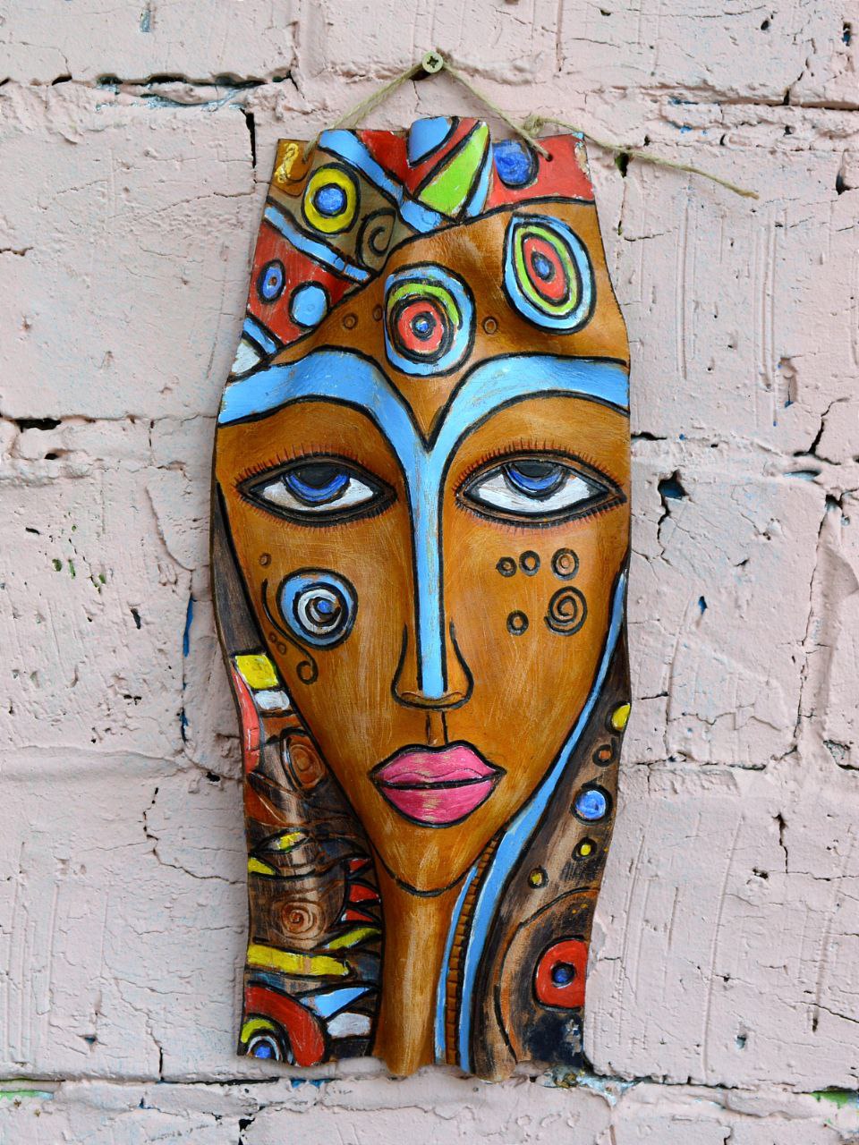 Маска из фактурной кожи настенная А.МузылевЪ &quot;Мистика Вселенской Сущности&quot;