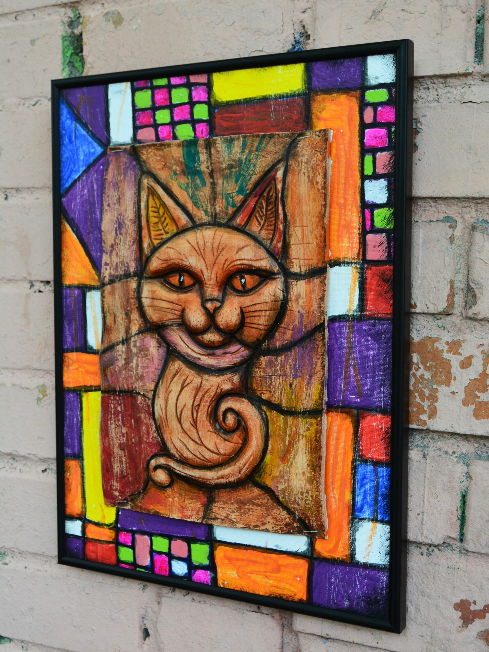 Картина из фактурной кожи мультисенсорная А.МузылевЪ &quot;Гранж Авангард 1&quot;