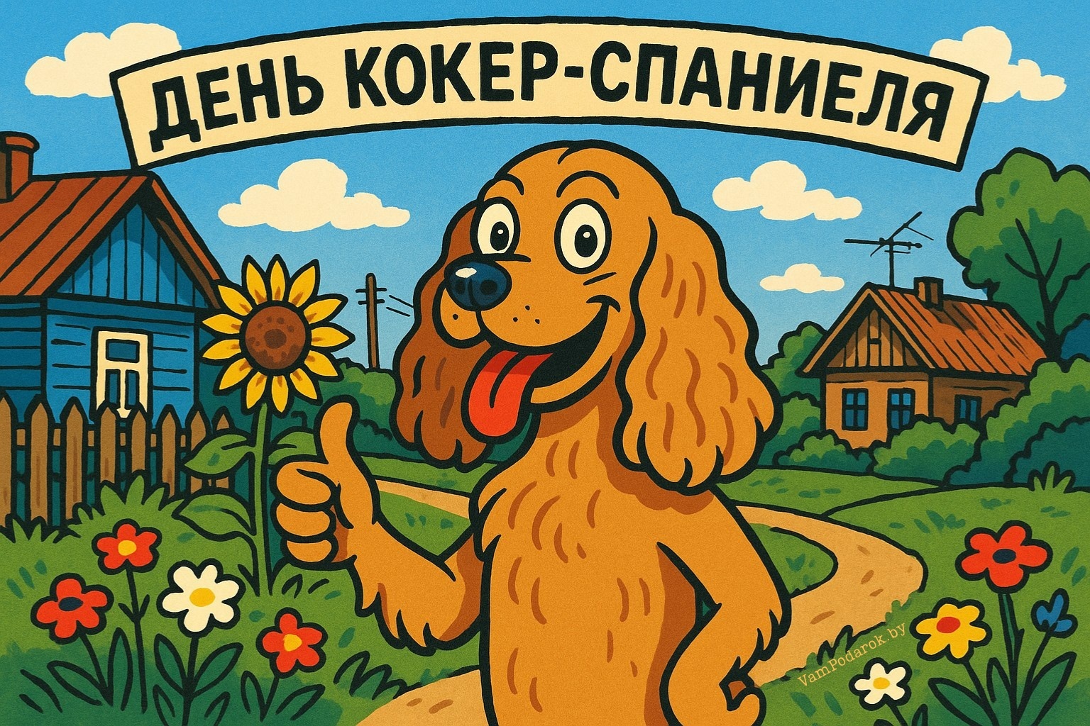 День кокер-спаниеля – открытка