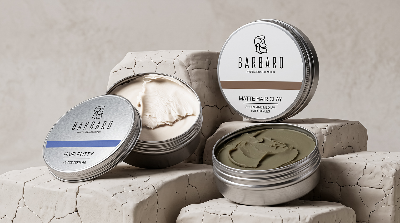 BARBARO MATTE HAIR CLAY &amp;amp; HAIR PUTTY