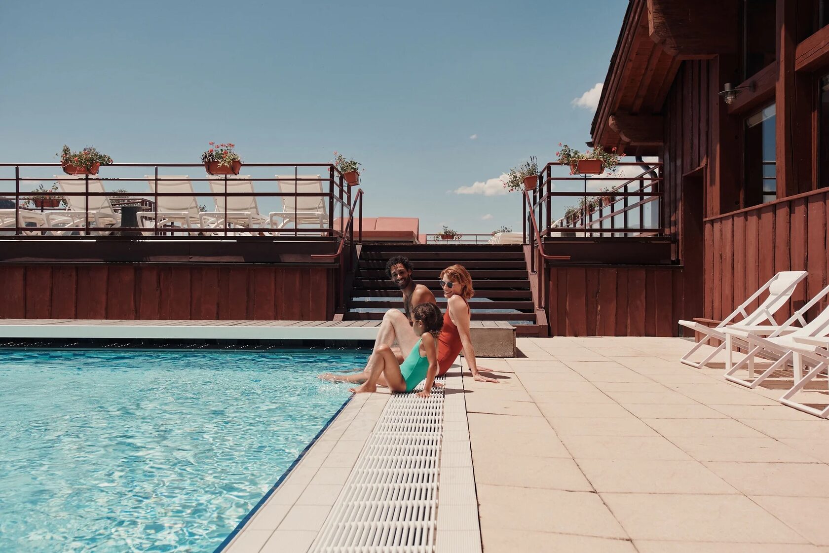 Бассейн Club Med Peisey-Vallandry с видом на Альпы