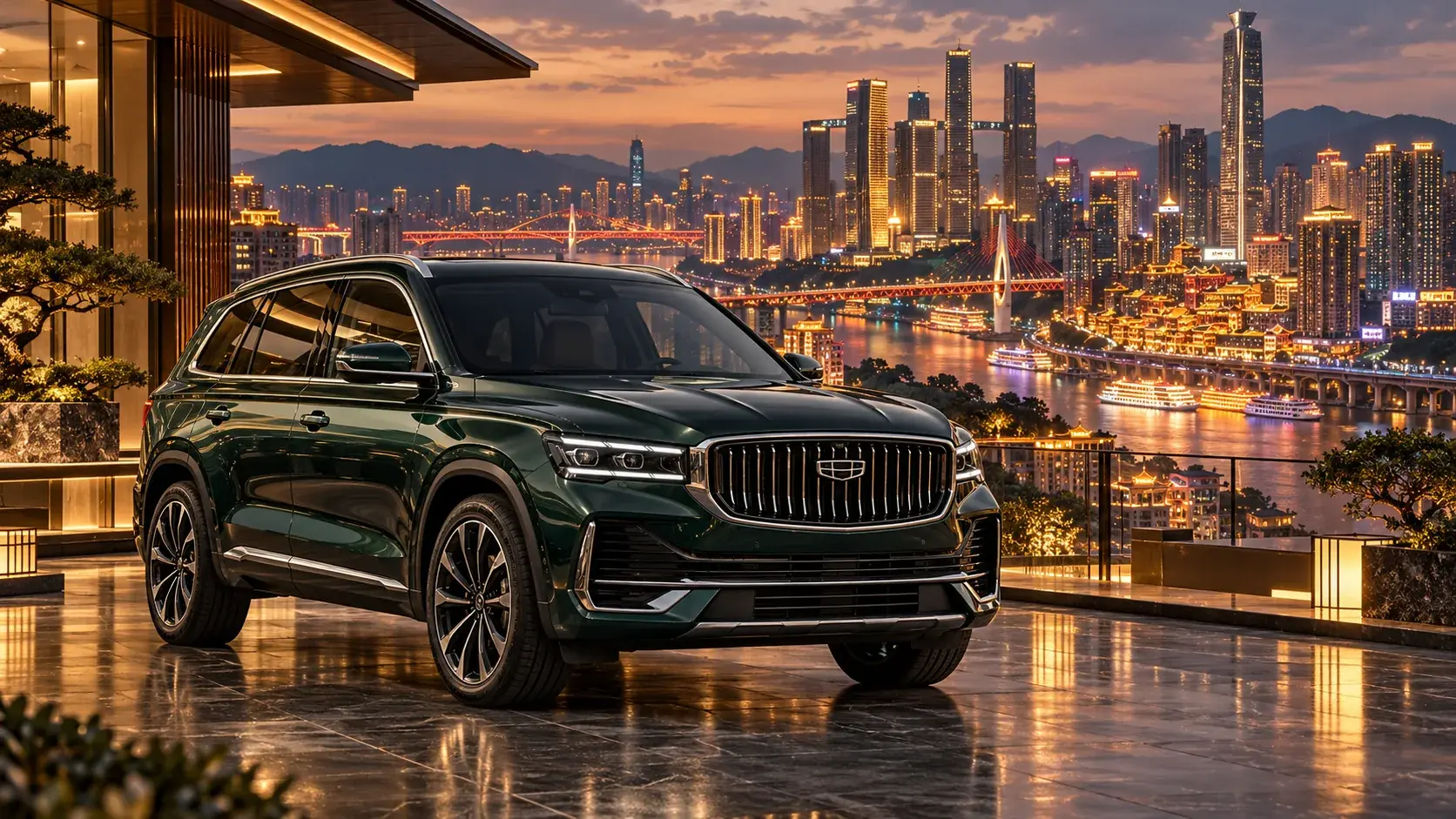 Geely Monjaro — концептуальная автомобильная фотография