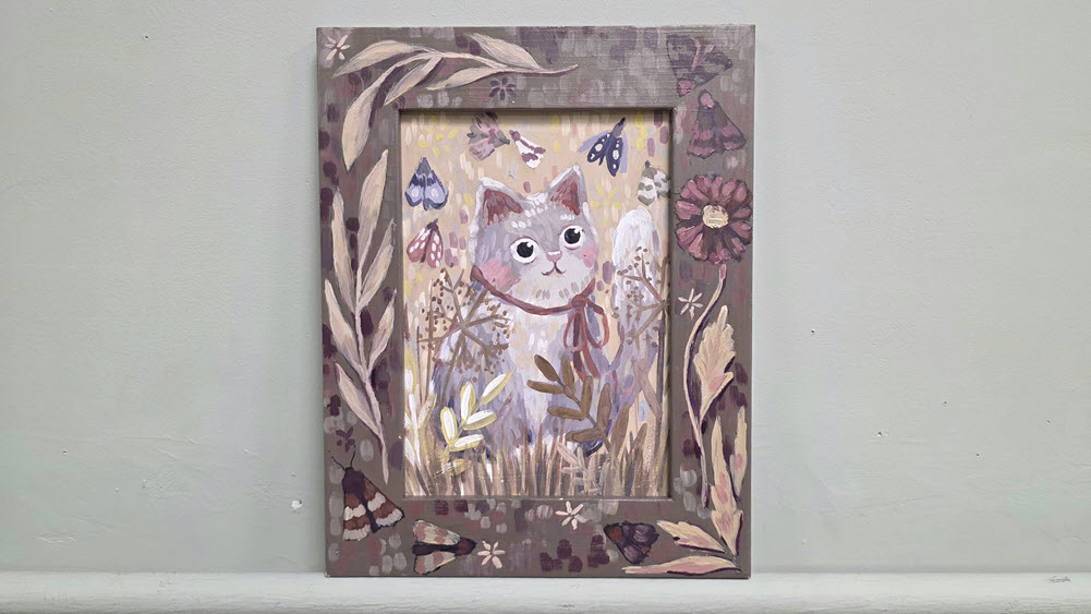 Котик в рамке - детский мастер-класс