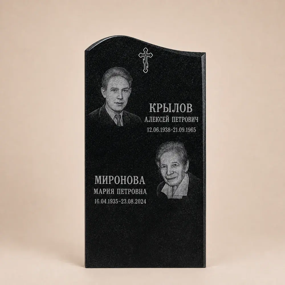 Оформление памятника 80×40 см — работа мастерской № 340