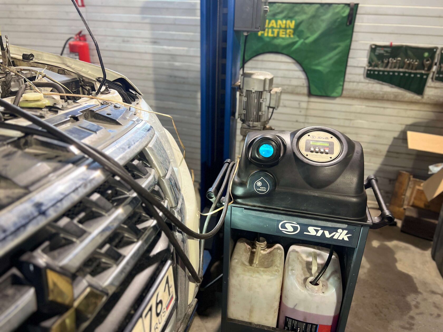 Процесс аппаратной замены антифриза