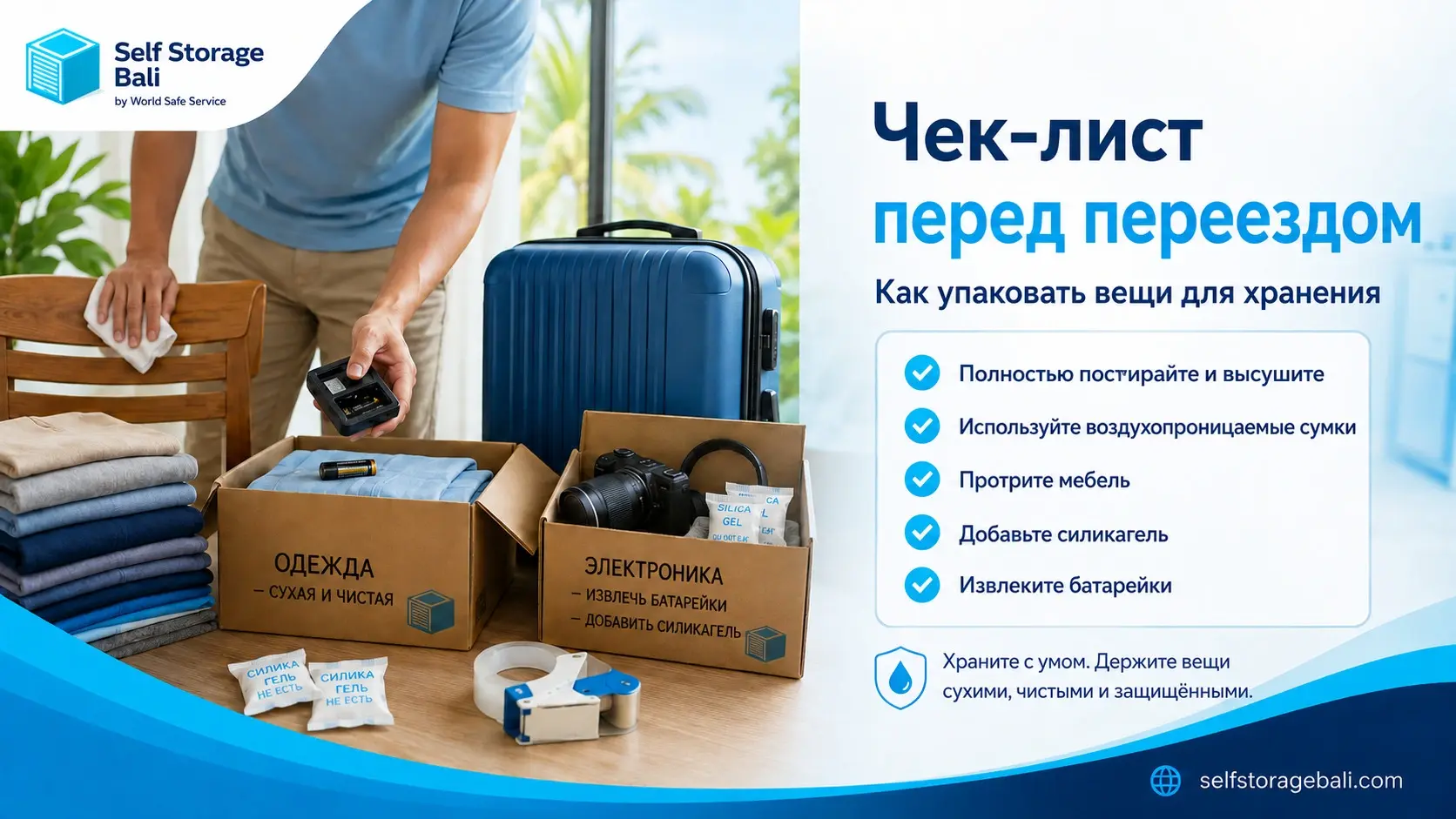 временное хранение на Бали