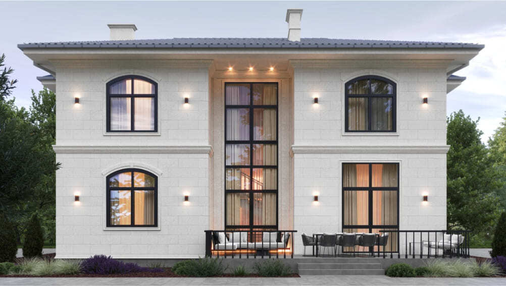 Проект Levant 183 m². Левант — восточный ветер, исходящий из центрального Средиземноморья, а также общее название территорий стран, расположенных вдоль восточного побережья Средиземного моря.