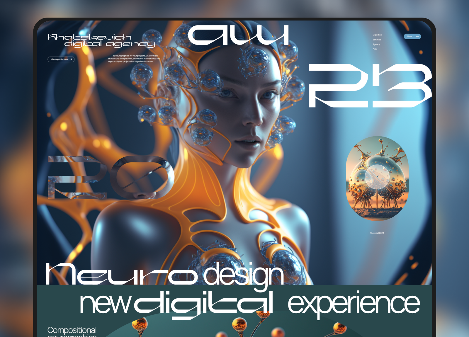 Нейросеть midjorney дизайн сайта на Tilda