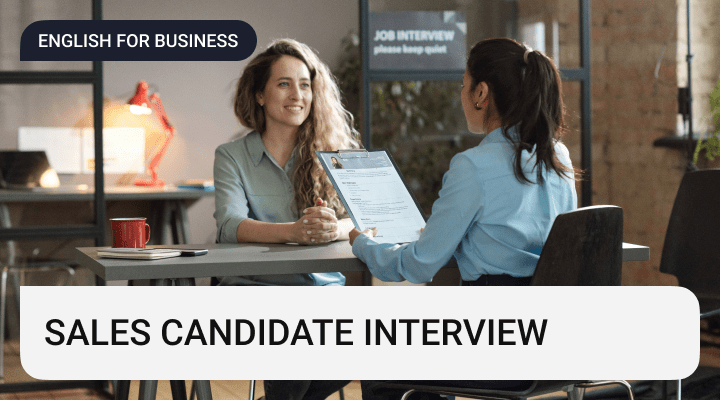A job interview with a sales candidate