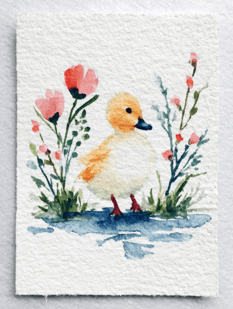 10 простых идей для весенней акварельной живописи для начинающих 13