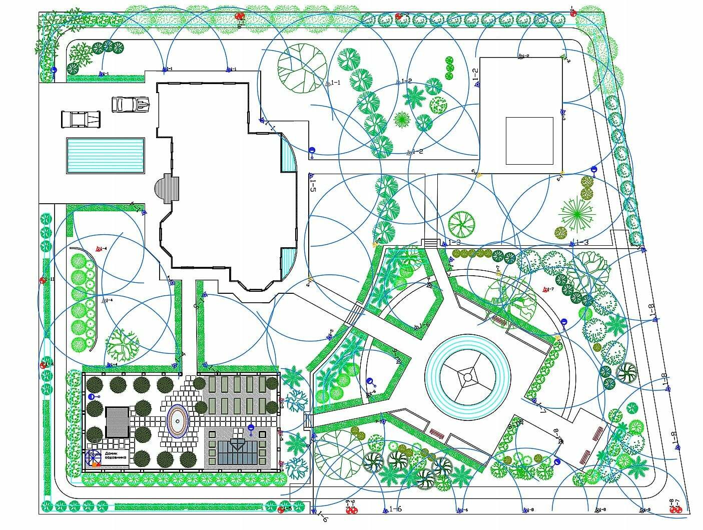 План автополива в ландшафтном дизайне