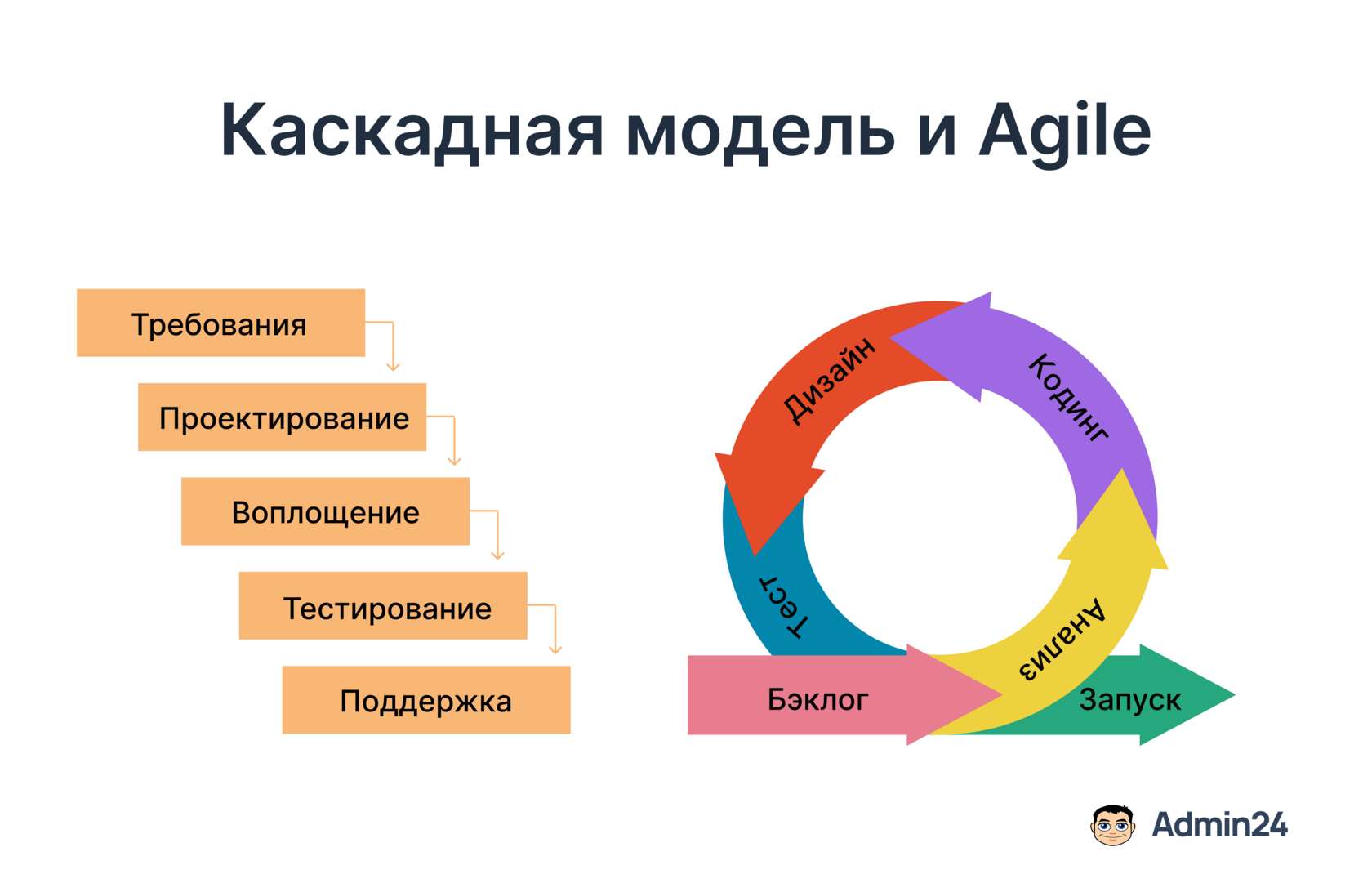 Каскадная модель и Agile