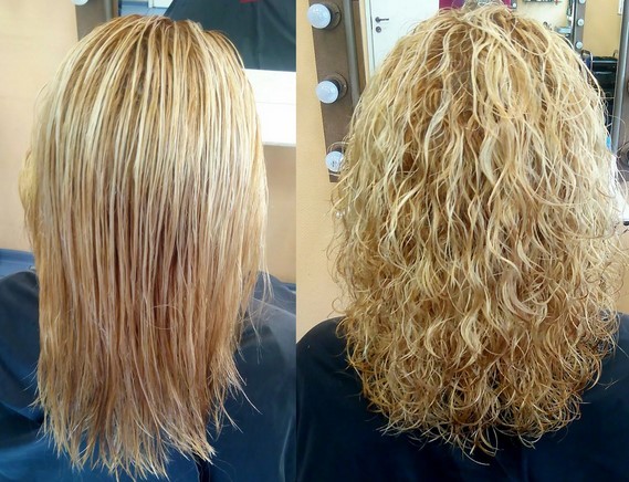 Биозавивка волос на короткие, средние и крупные локоны — фото до и после — LadyWow