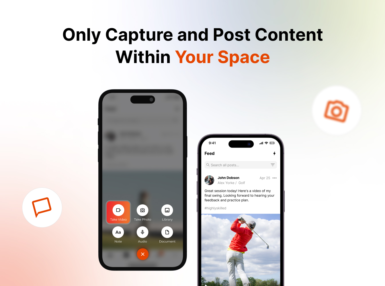 coachnow only capture and post content within your spaces