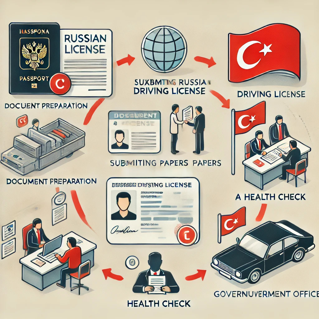 Как обменять российские права на турецкие