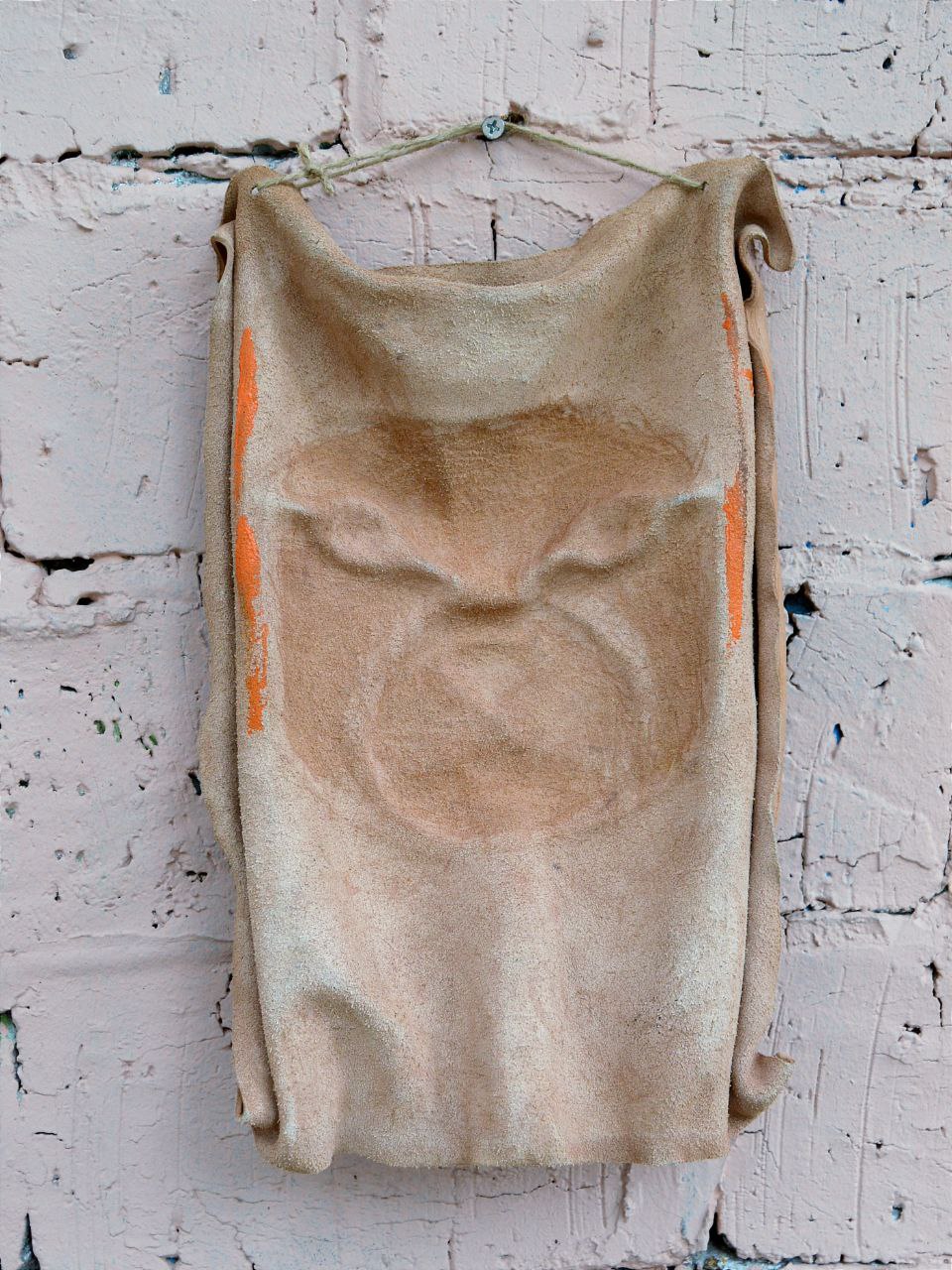 Маска из фактурной кожи настенная А.МузылевЪ &quot;Священное Животное №2&quot;