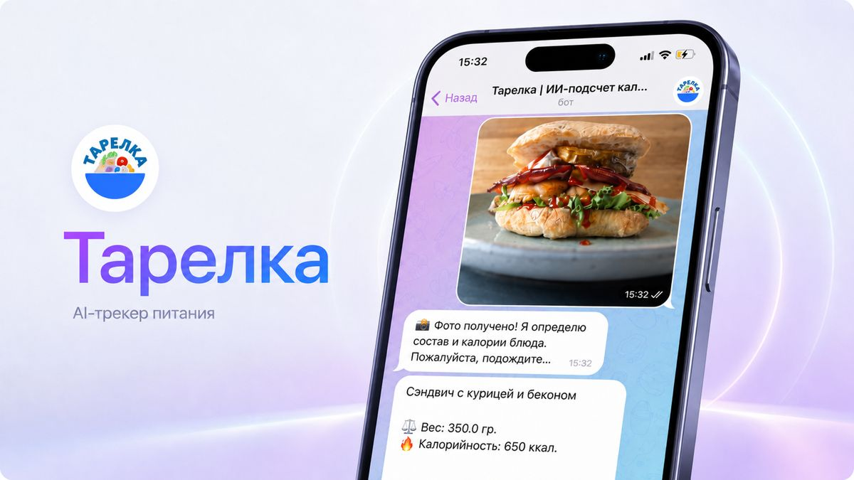 Тарелка AI-бот подсчёт калорий GPT-4 Vision