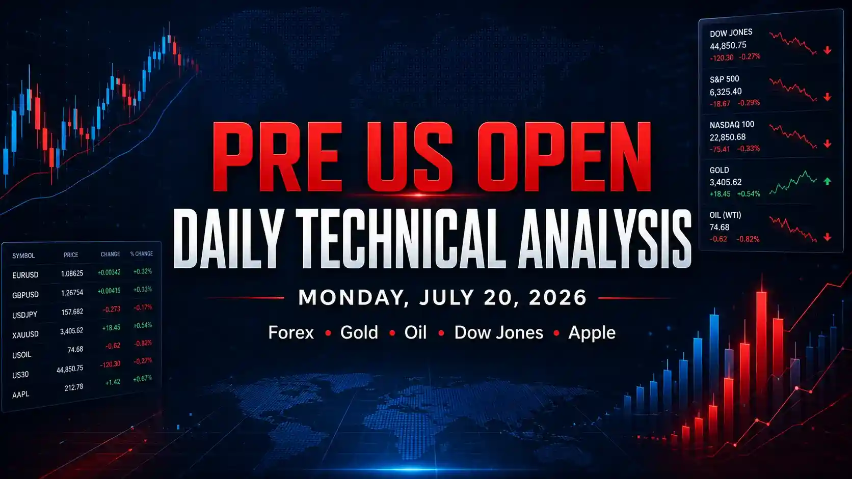 Pre US Open Daily Technical Analysis July 20 2026