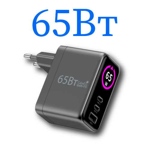 Cabal CP-TCH-651-3 — компактная зарядка 65 Вт с дисплеем