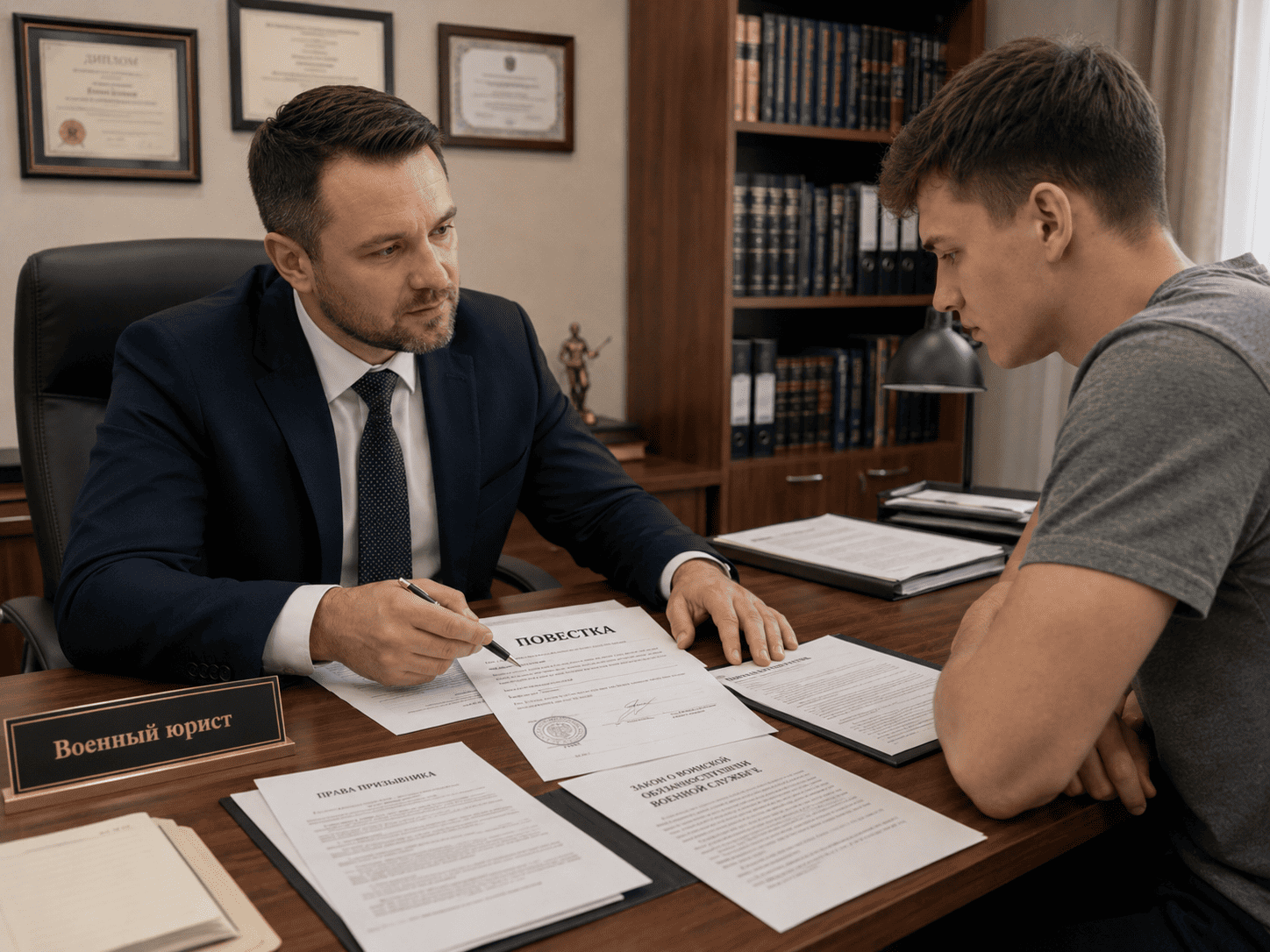 Первичный разбор медицинских документов со специалистом перед военкоматом