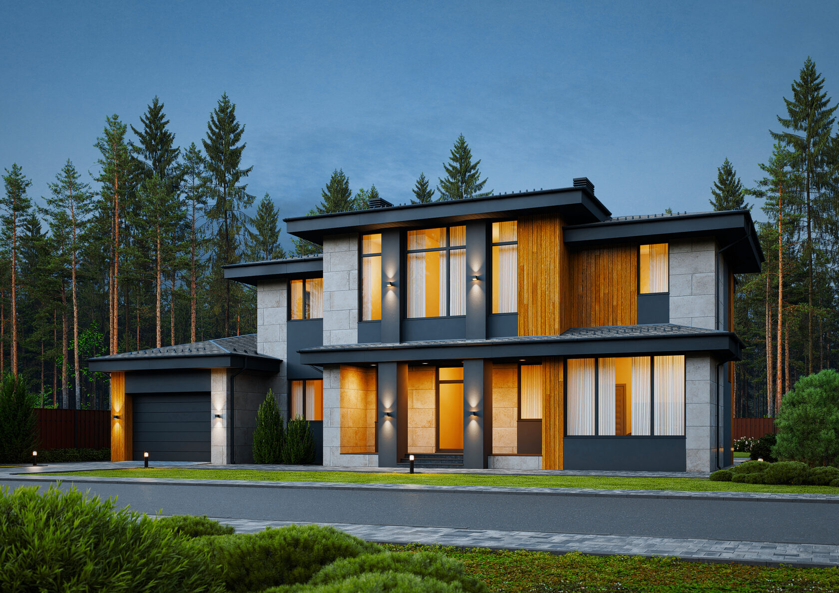 Проект каменного домовладения 305 м2