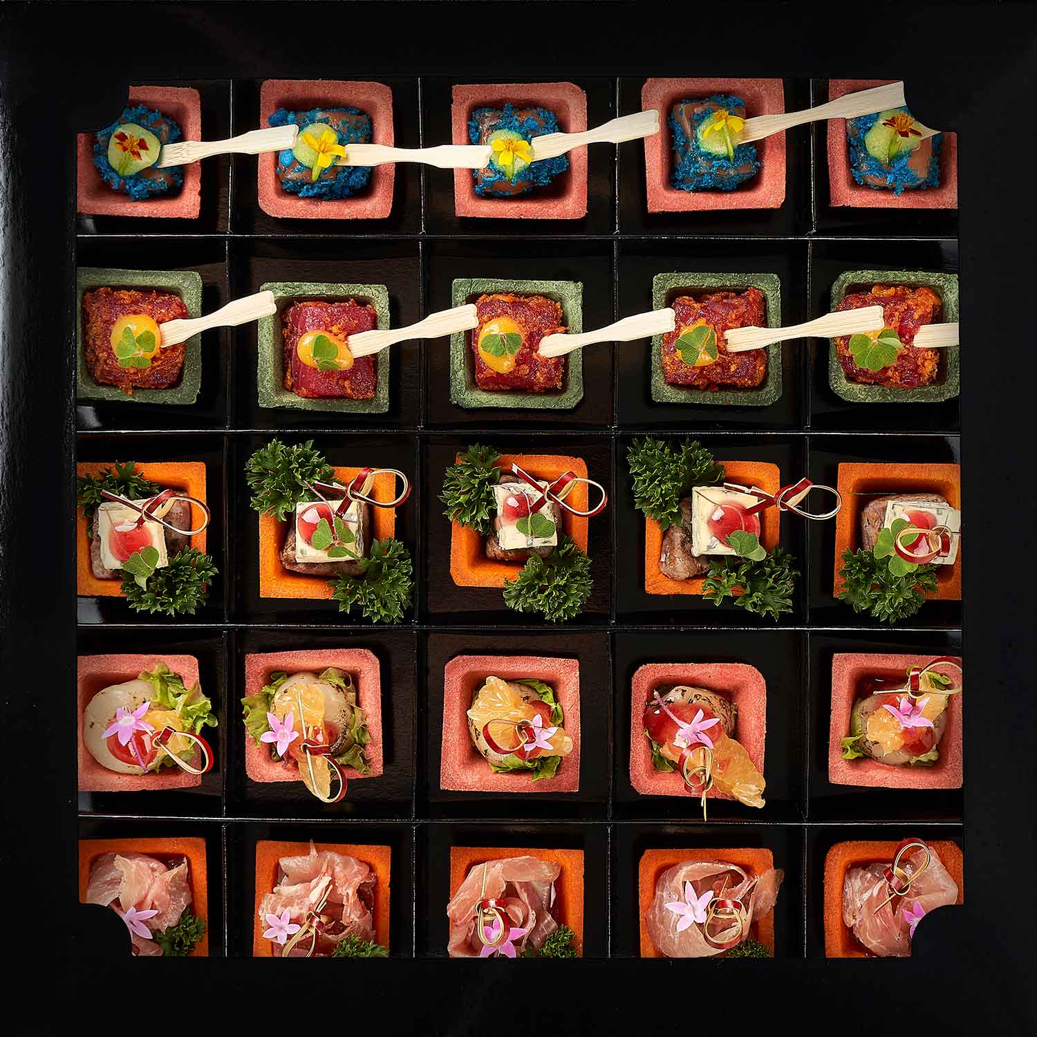 набор канапе мобильного фуршета